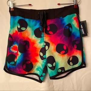 Alien Tye Dye Swim Trunks